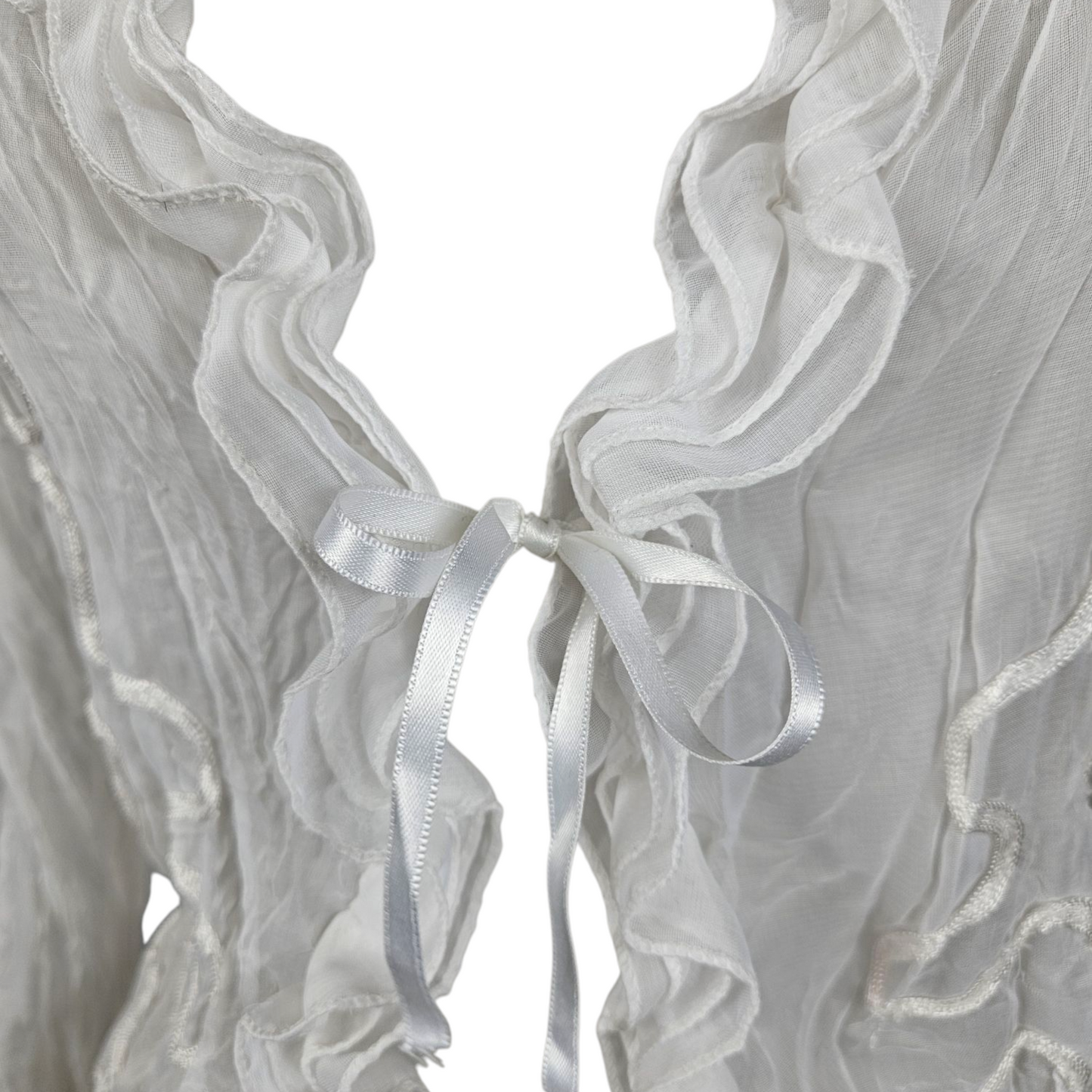 Blouse en voile brodée