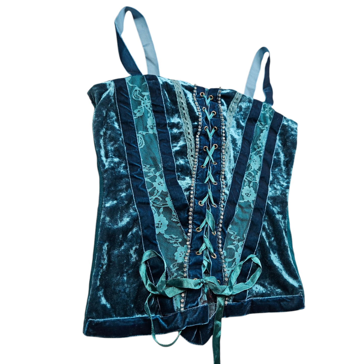 Haut esprit corset en velours ras