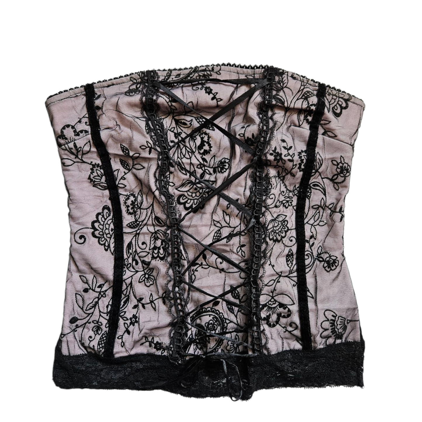 Bustier en dentelle avec laçage