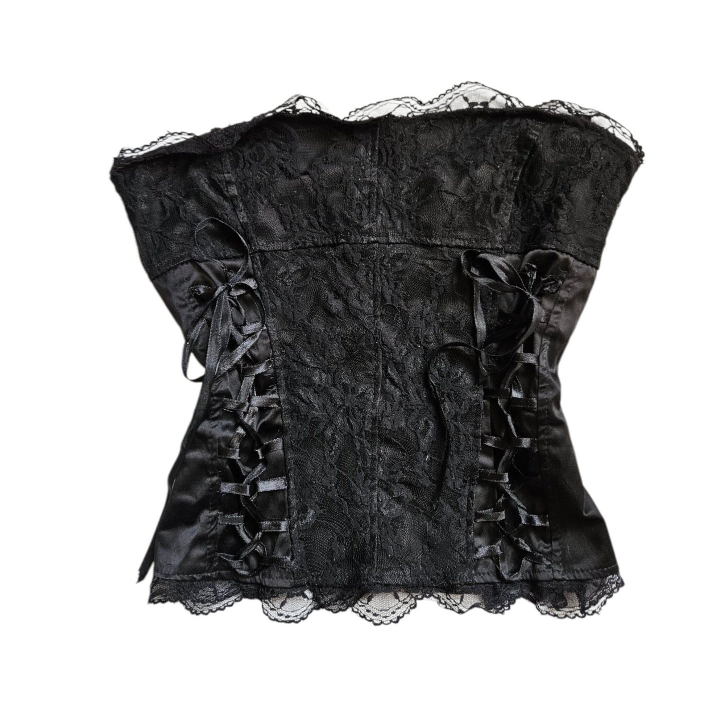 Bustier gothique en dentelle à lacage