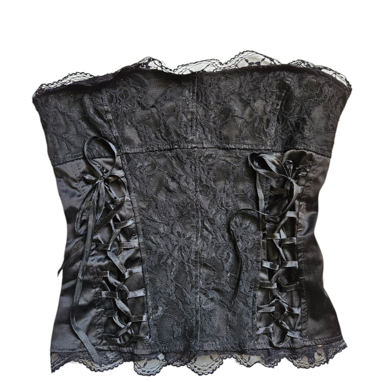 Bustier gothique en dentelle à lacage