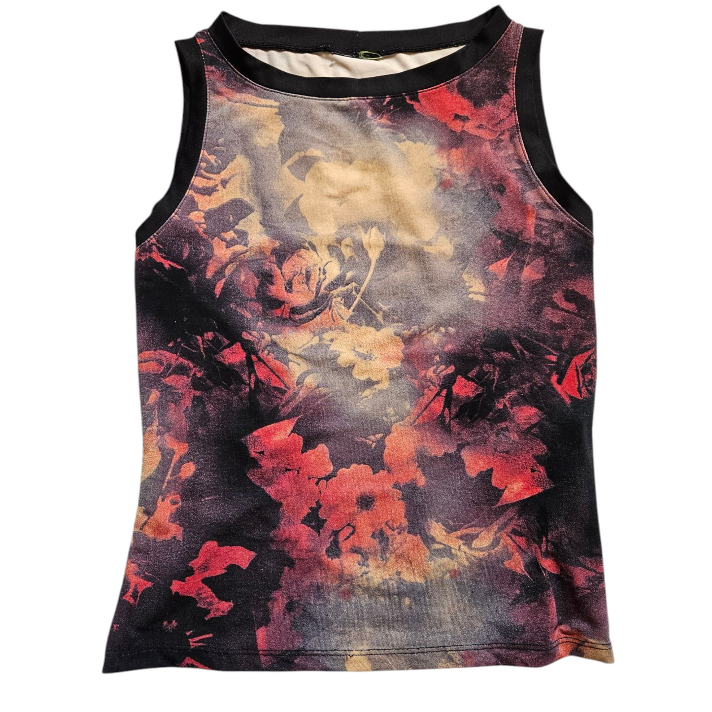 Débardeur motif tons rouge et marron