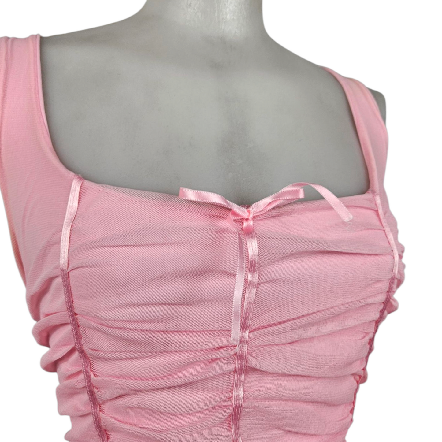 Haut en voile détails rubans