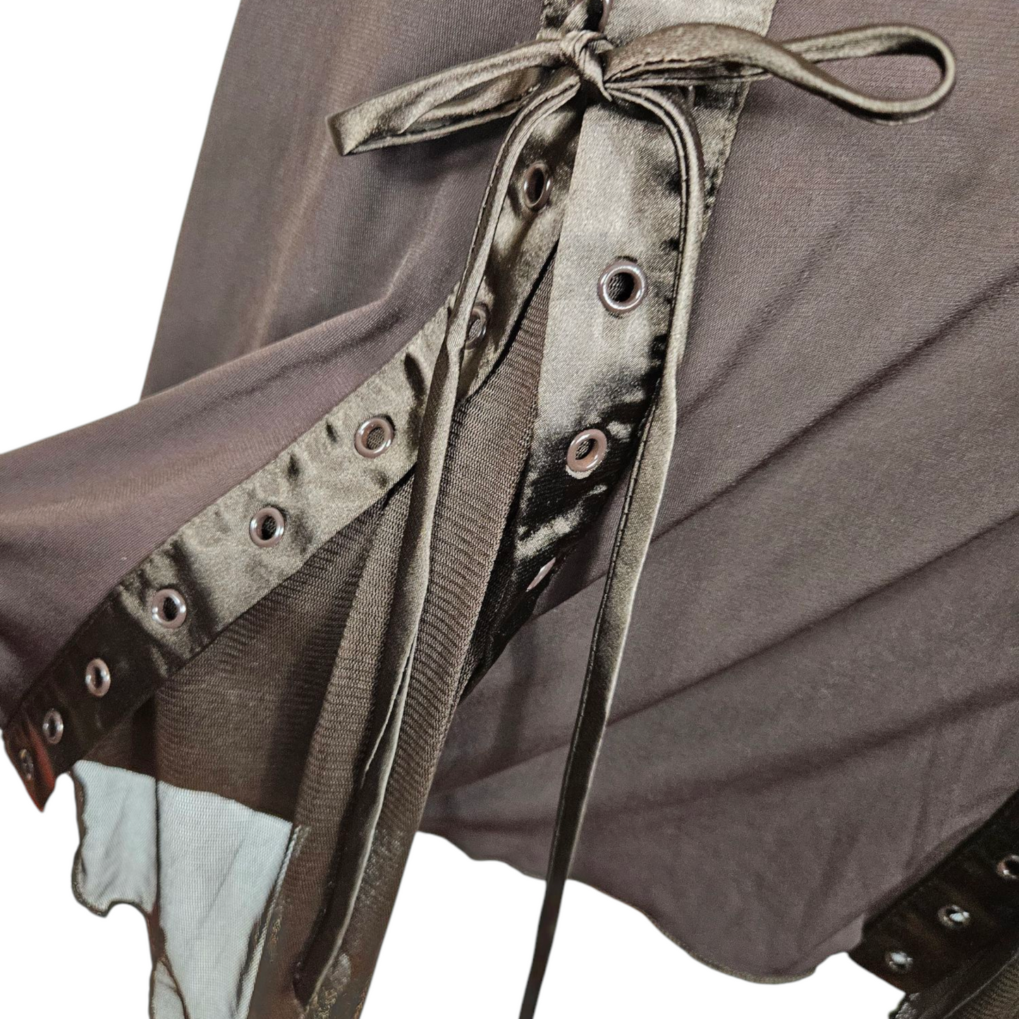 Robe dos nu détails laçage