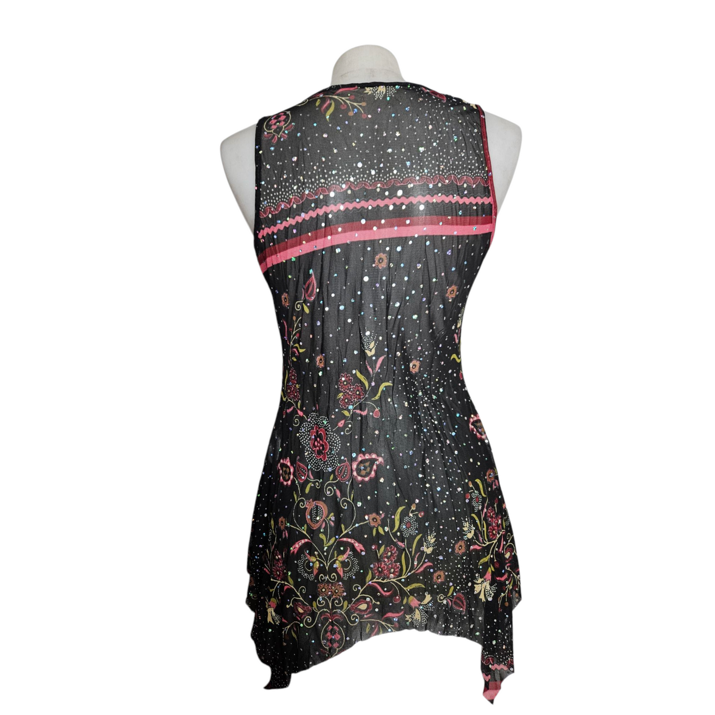 Haut en voile détails strass