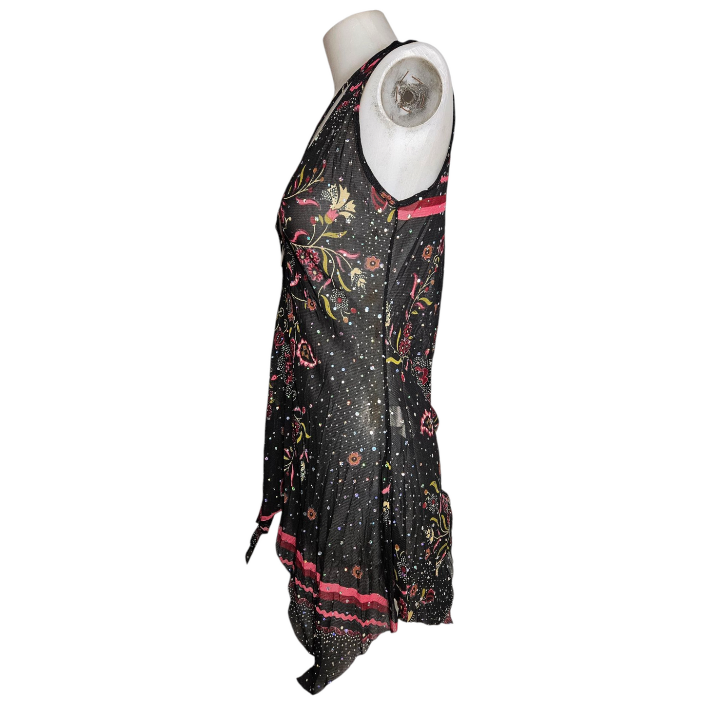 Haut en voile détails strass
