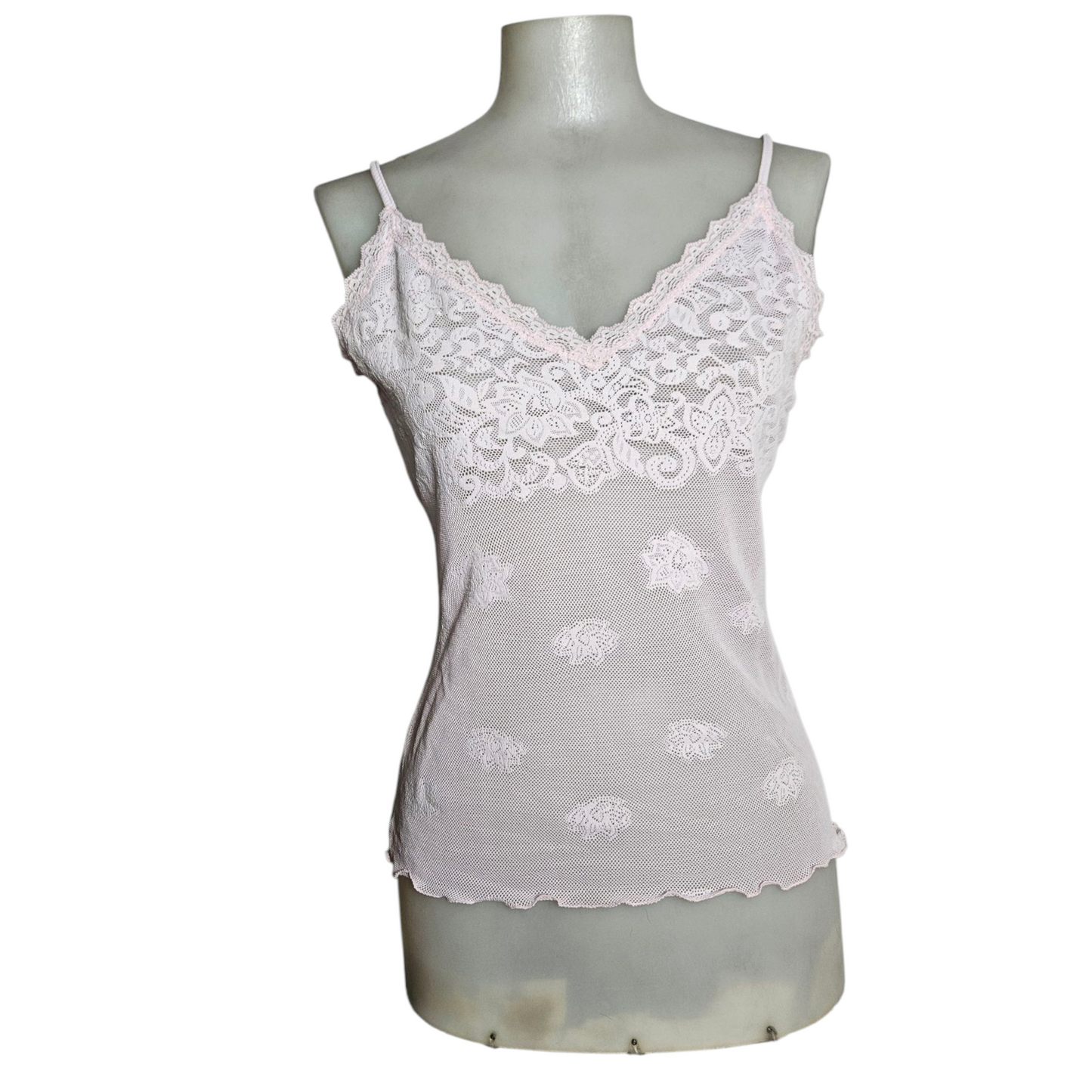 Débardeur tout en dentelle lilas