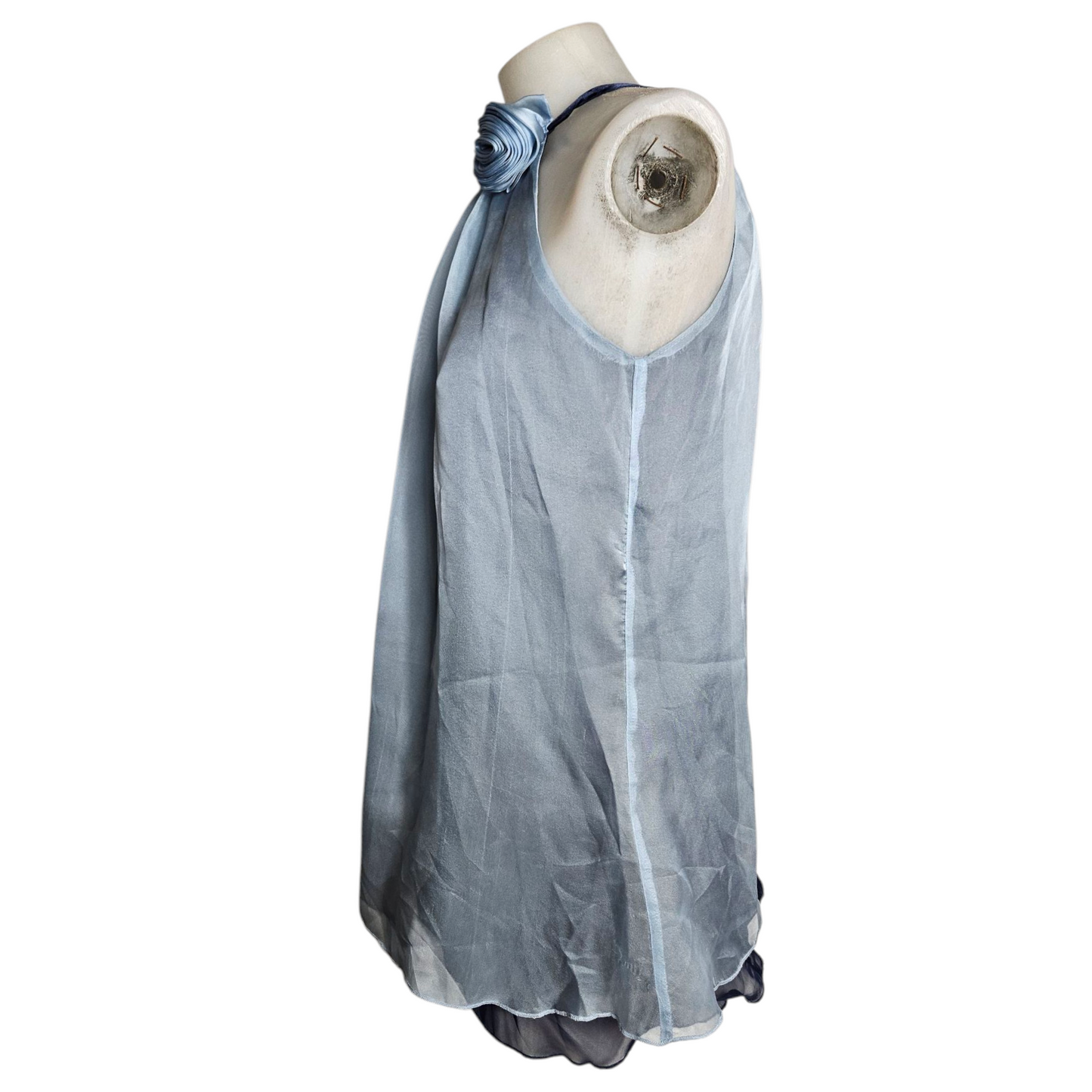 Haut en voile col fleur
