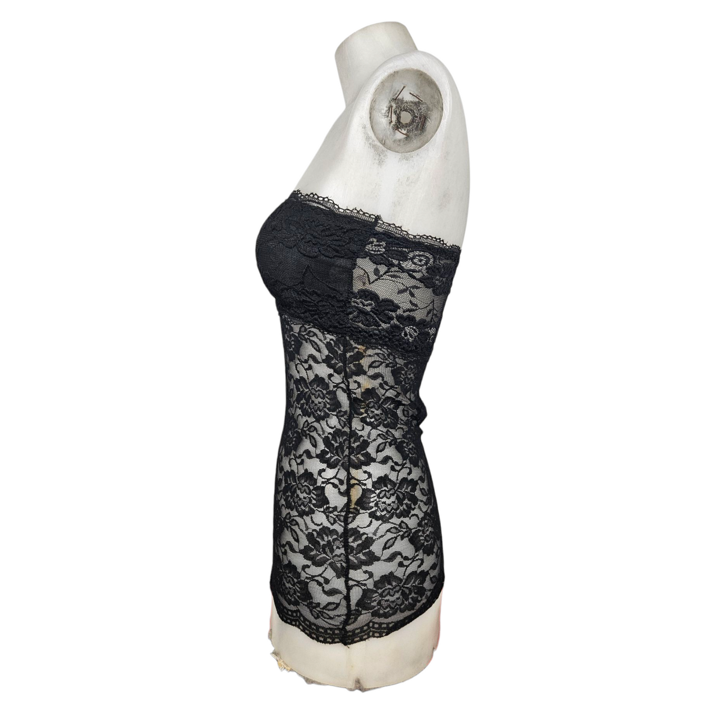 Haut strapless en dentelle noir