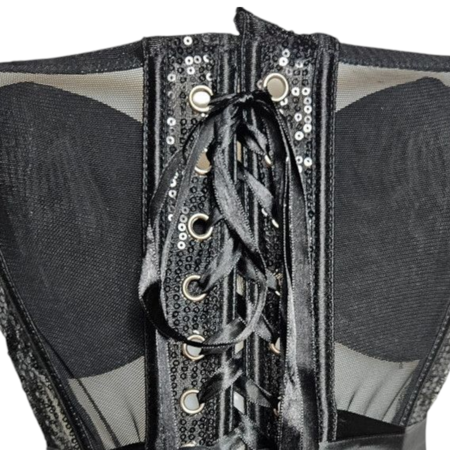 Corset en voile à strass