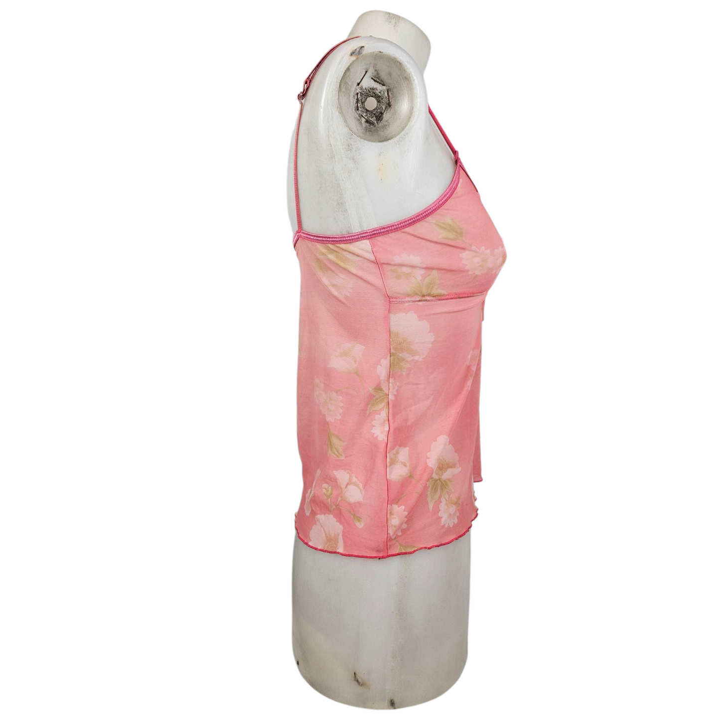 Haut en voile motif floral