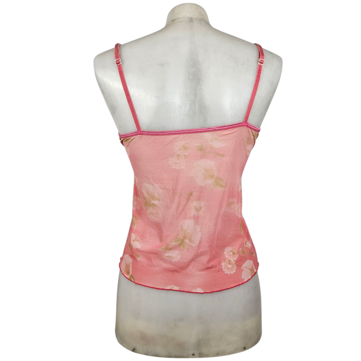 Haut en voile motif floral