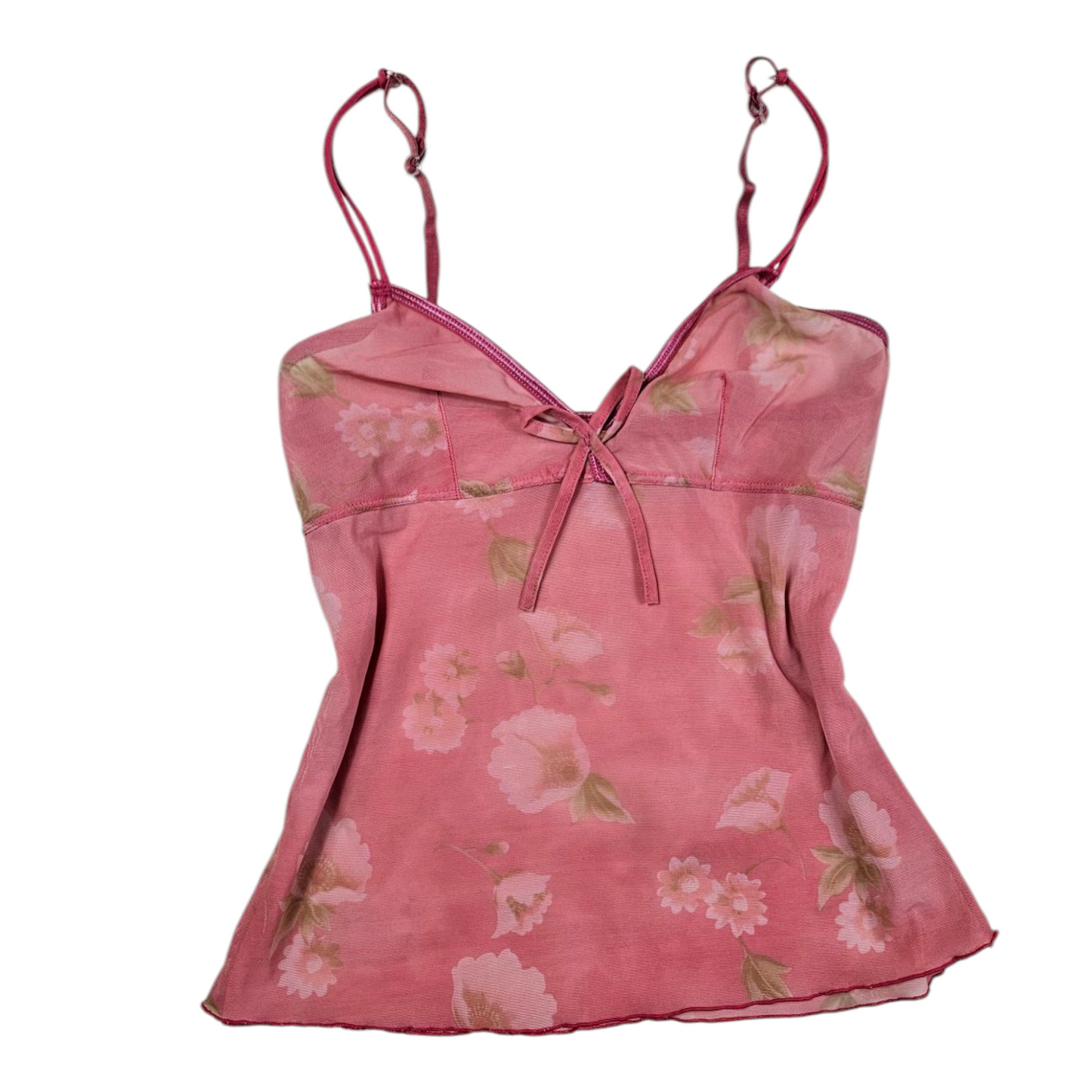 Haut en voile motif floral