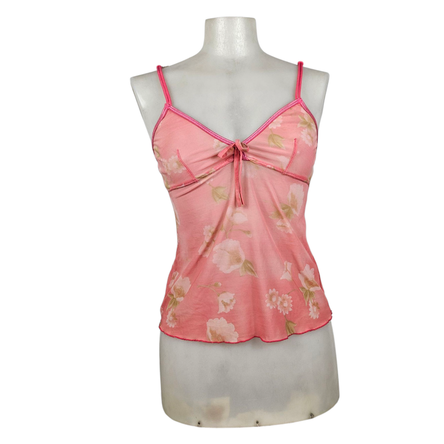 Haut en voile motif floral