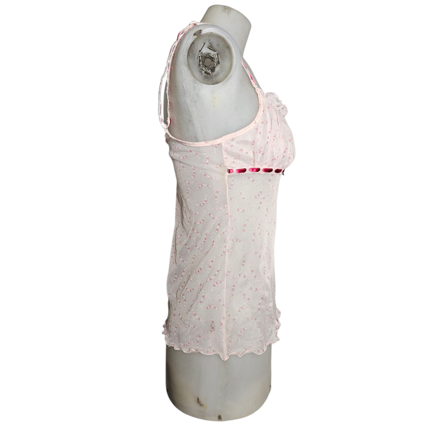 Haut en voile fleuri