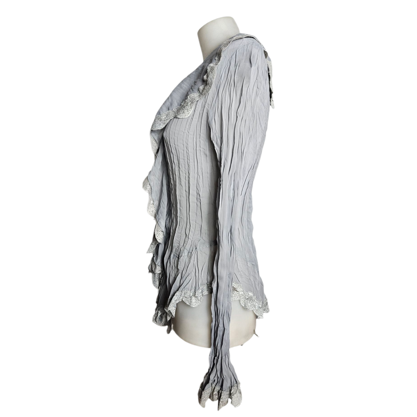 Ruffled and lacing blouse