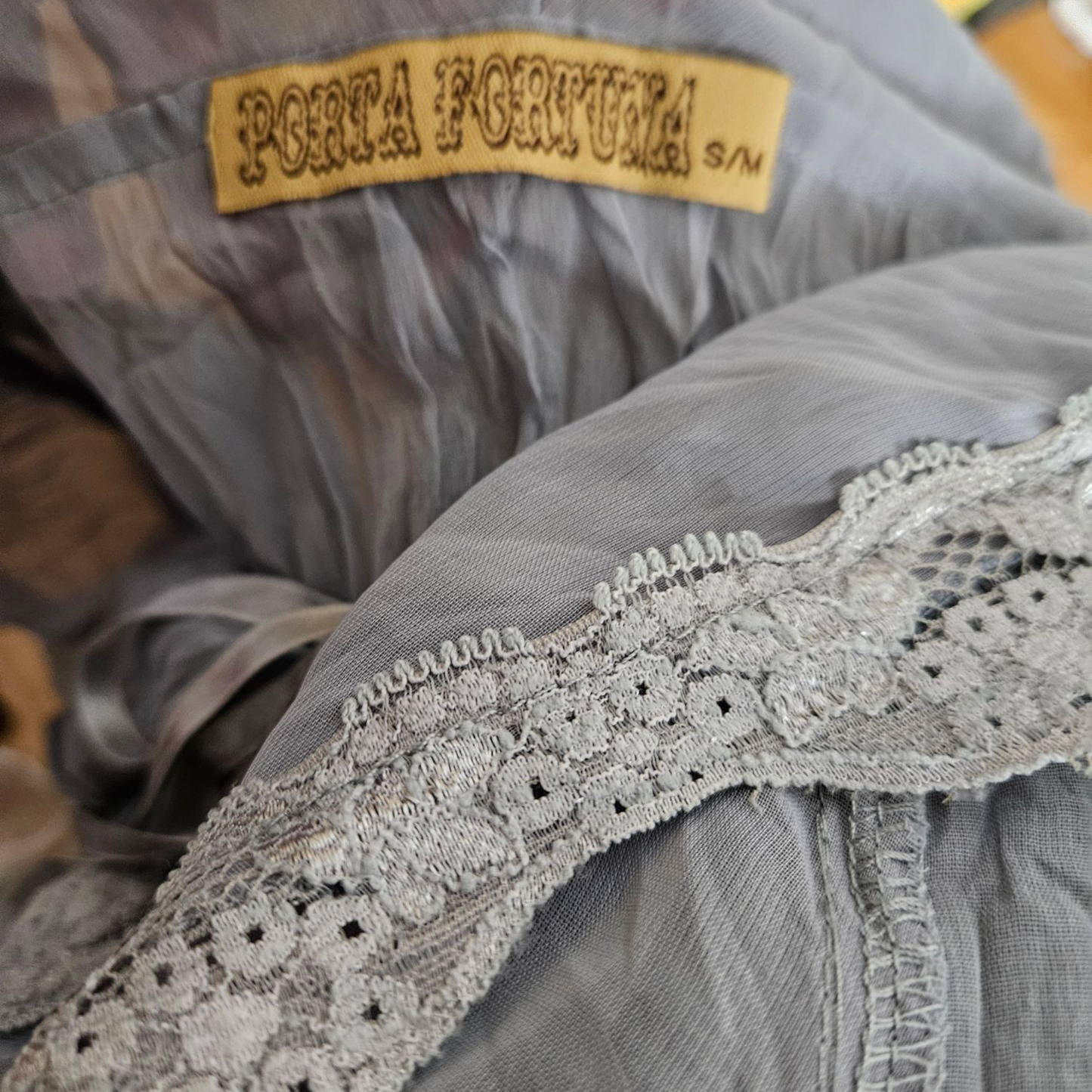 Ruffled and lacing blouse