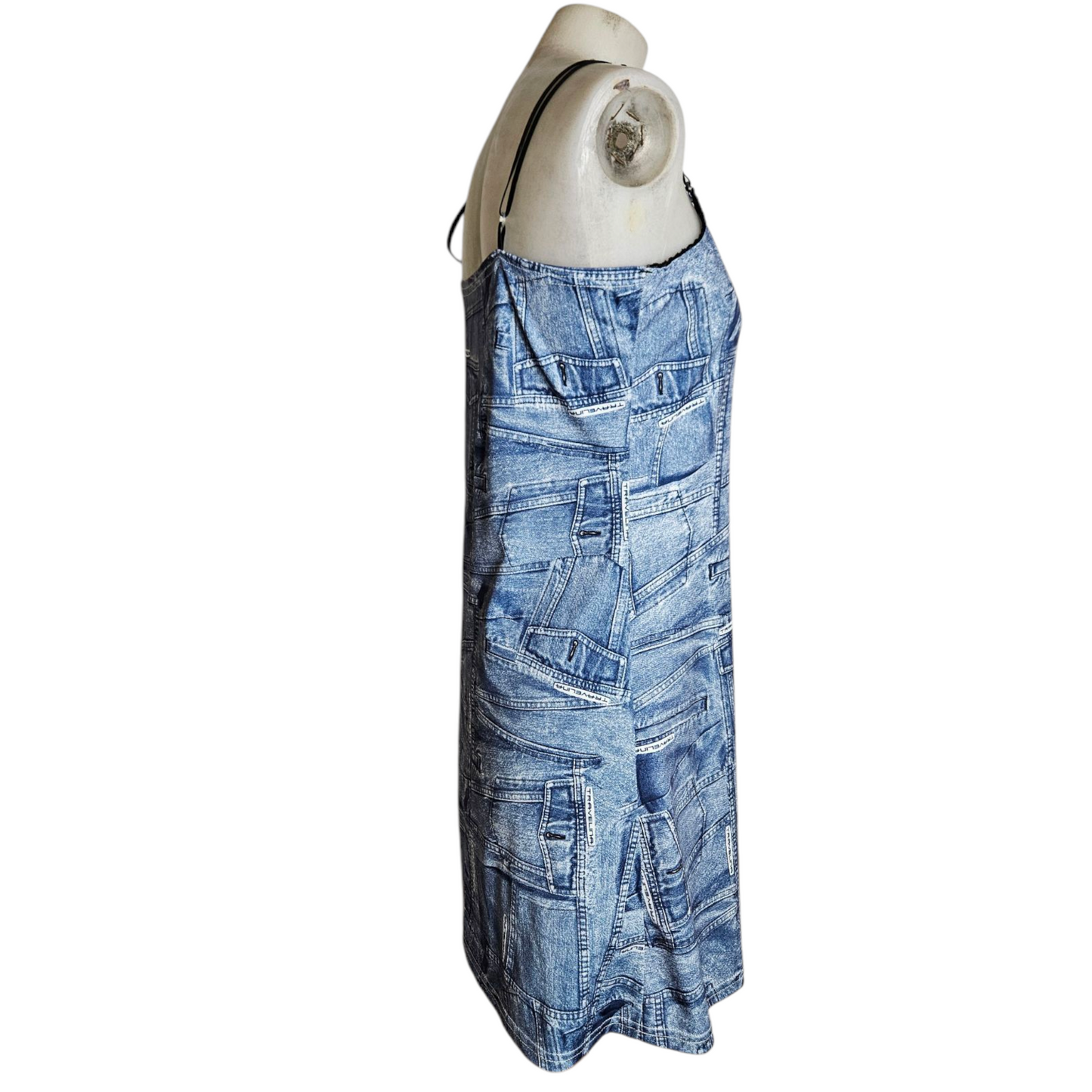 Robe nuisette motif denim