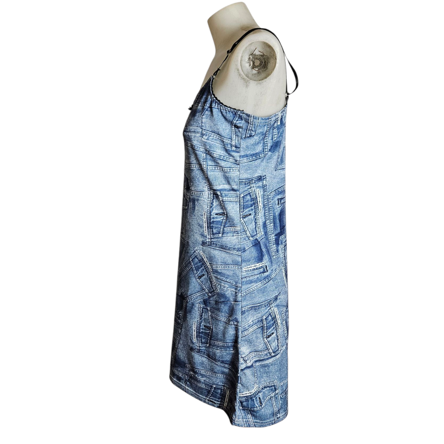 Robe nuisette motif denim