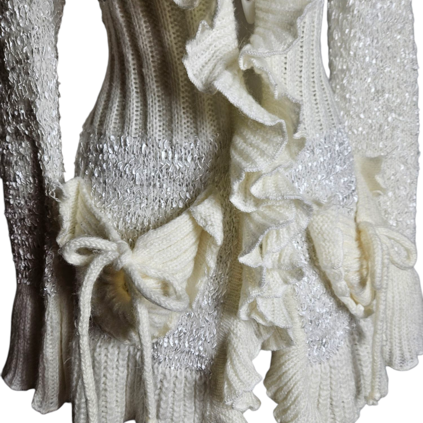 Cardigan travaillé à volants