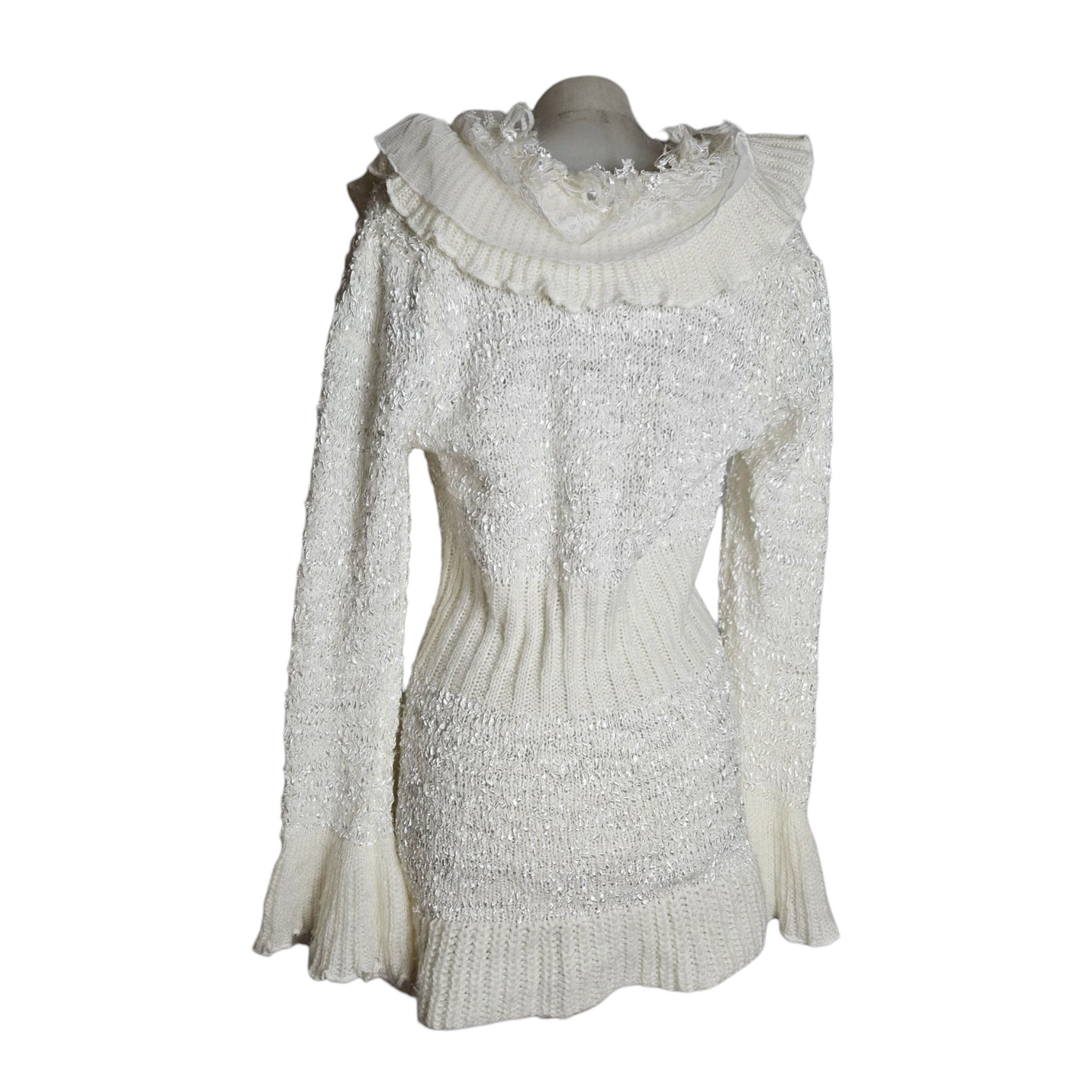 Cardigan travaillé à volants