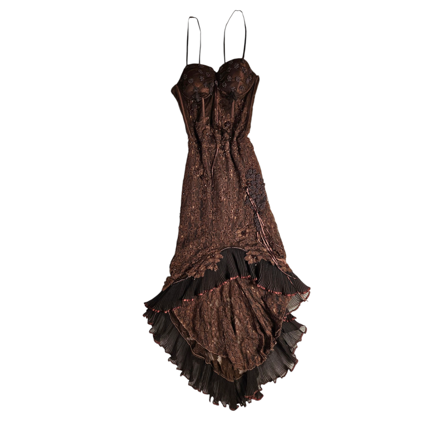Robe en dentelle brodée