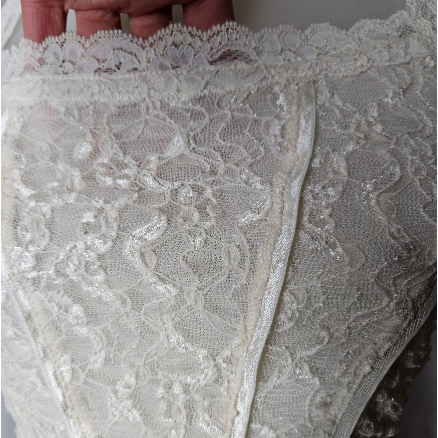Off-white lace tank top