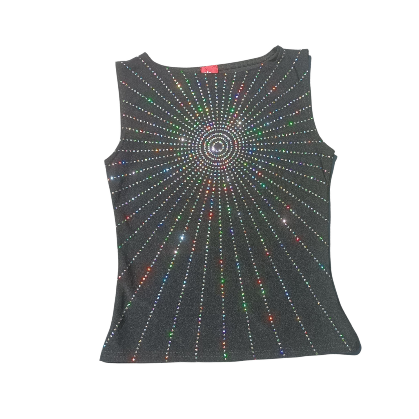 Débardeur noir motif en strass