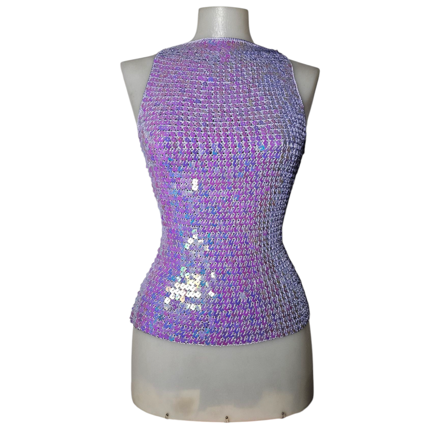 Rhinestone embroidered tank top