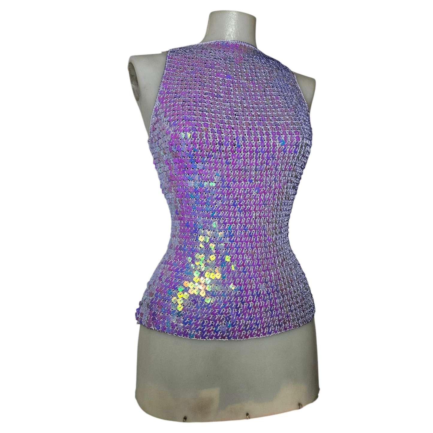 Rhinestone embroidered tank top