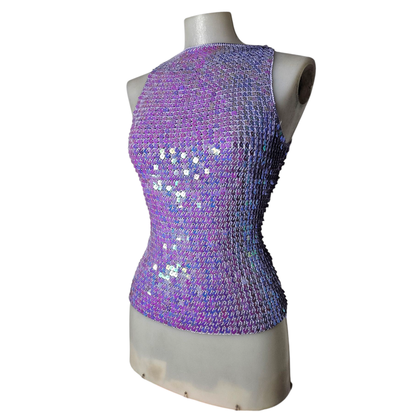 Rhinestone embroidered tank top