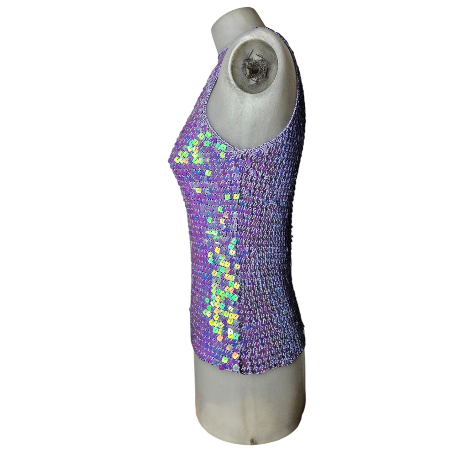 Rhinestone embroidered tank top
