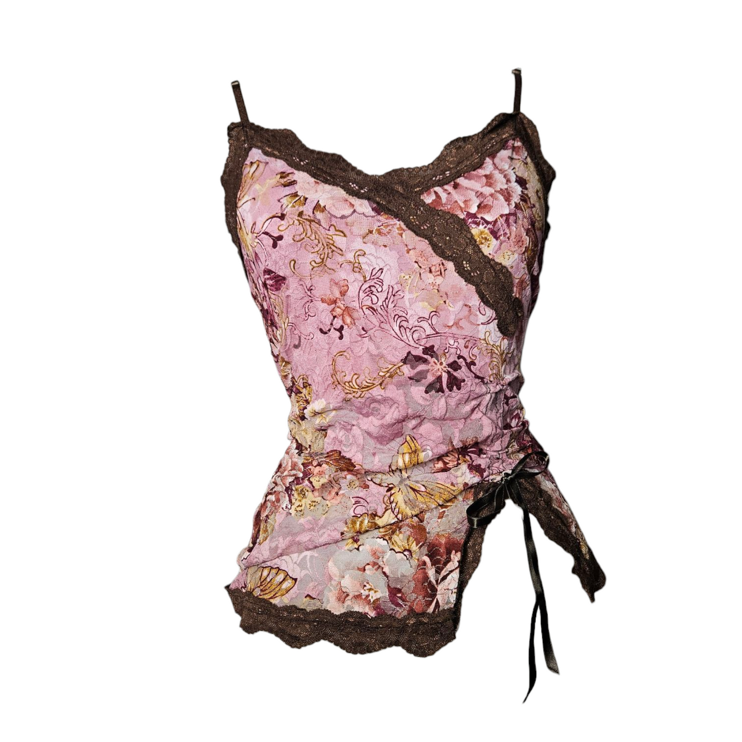 Débardeur en dentelle florale