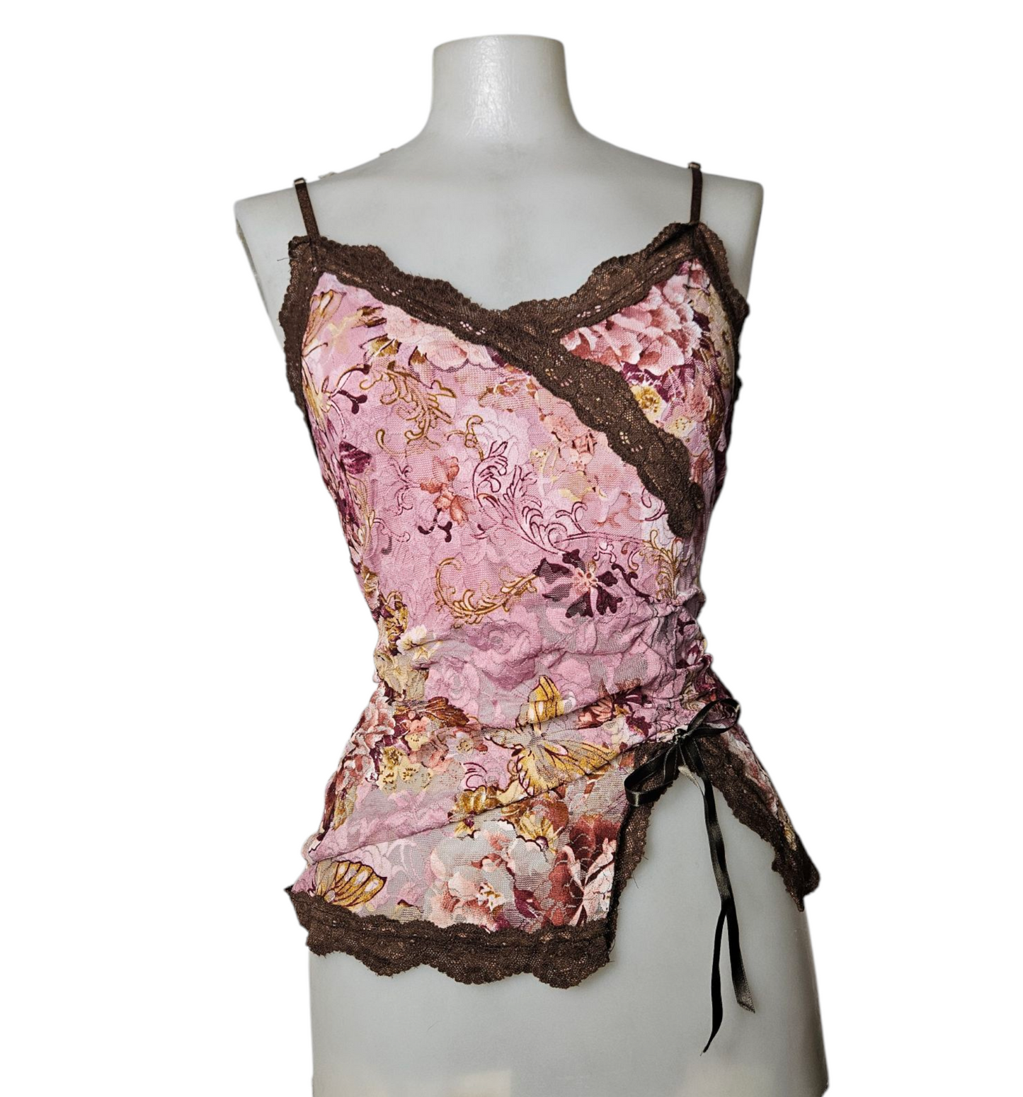 Débardeur en dentelle florale