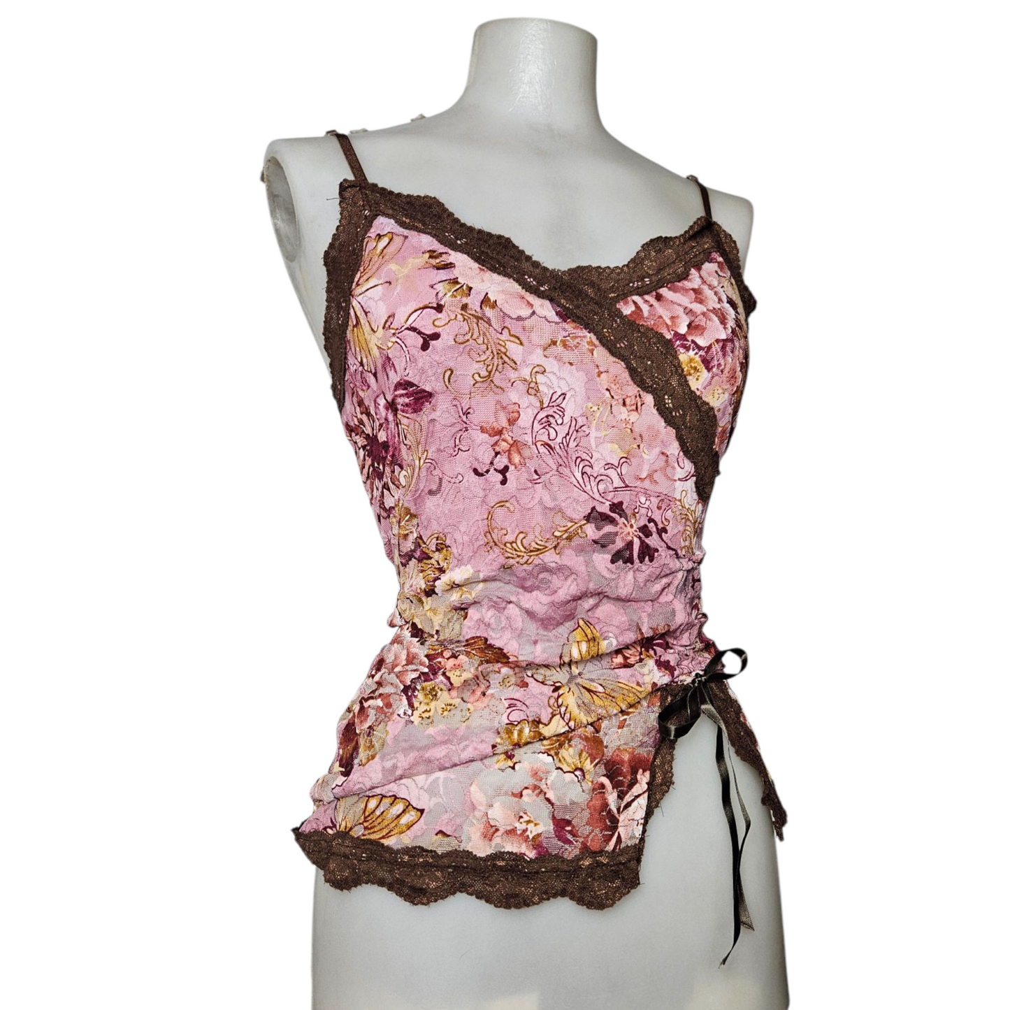 Débardeur en dentelle florale