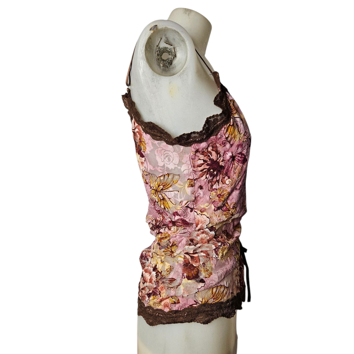 Débardeur en dentelle florale