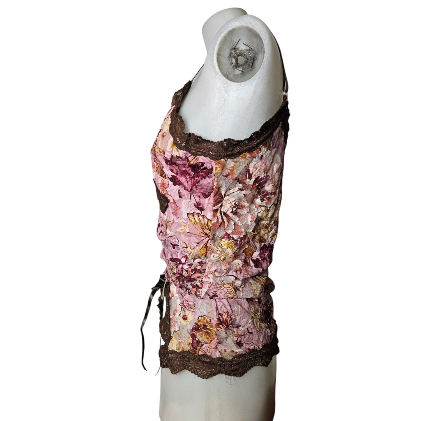 Débardeur en dentelle florale