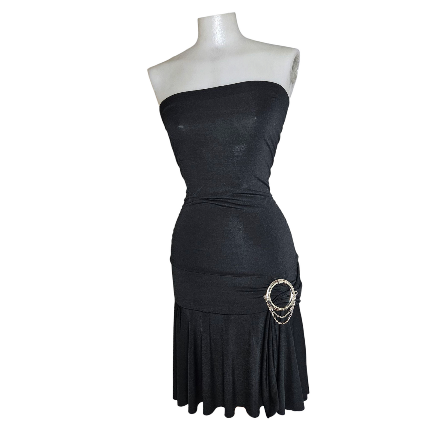 Robe strapless à boucle