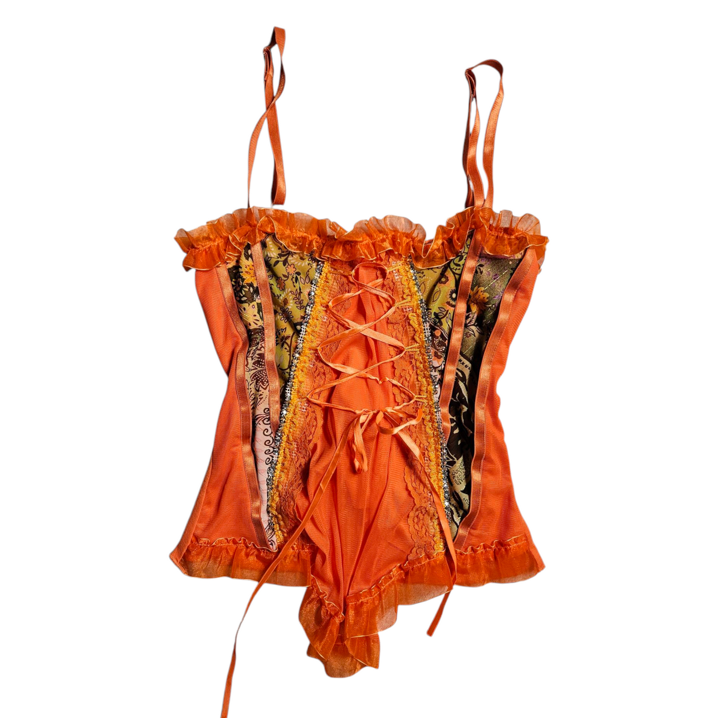Haut esprit corset orange