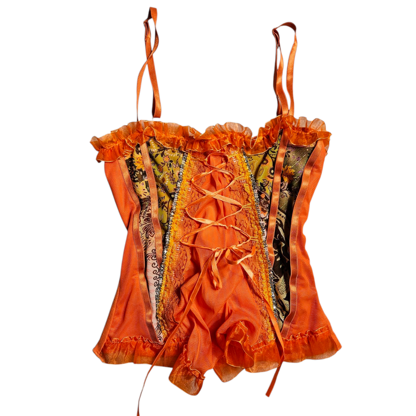 Haut esprit corset orange
