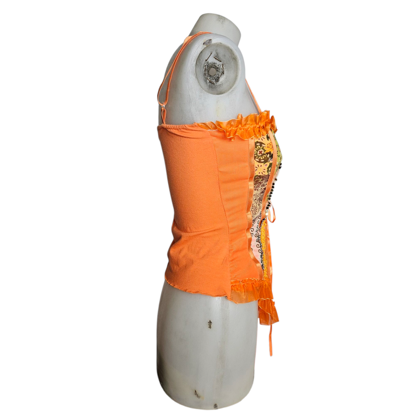 Haut esprit corset orange