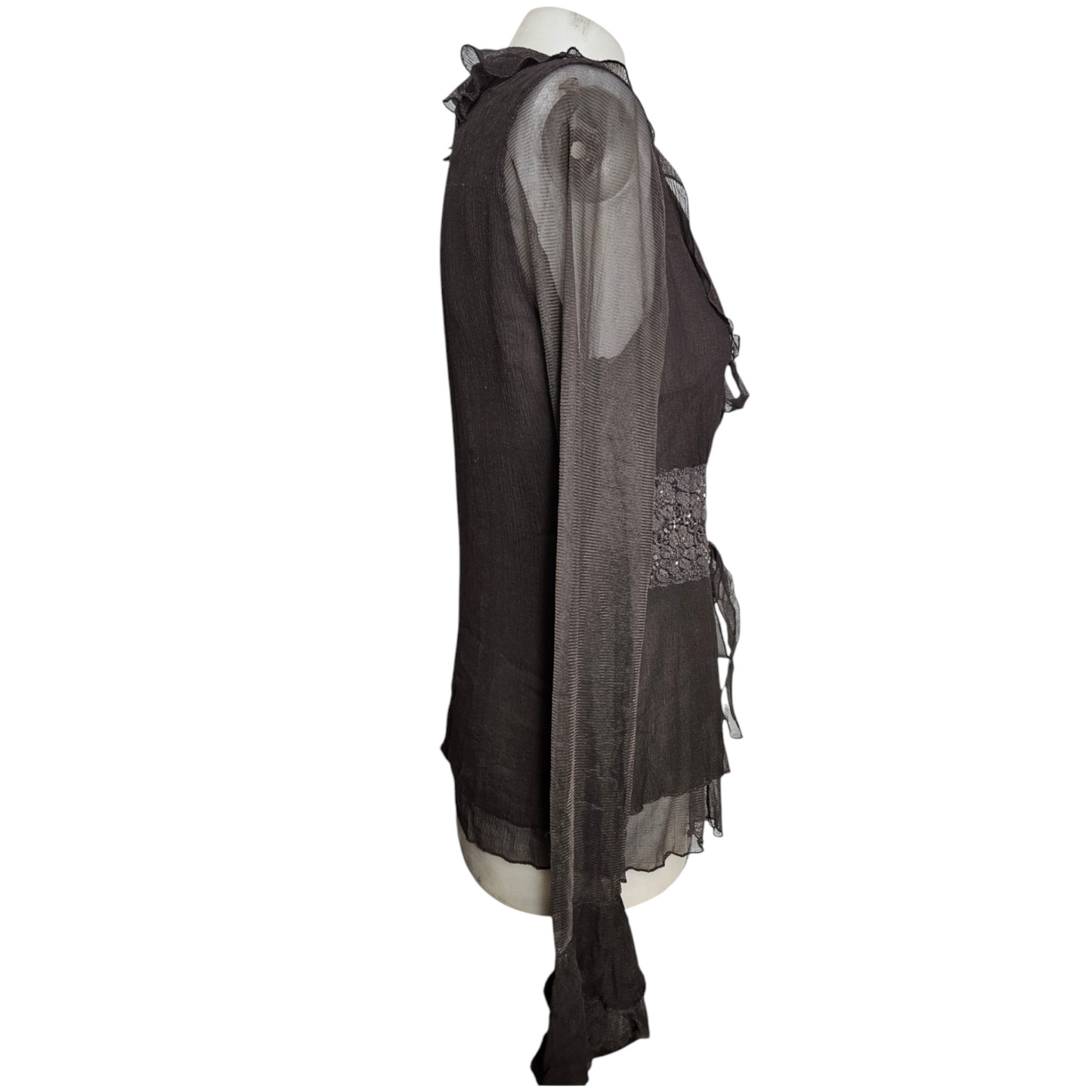 Voile and lace blouse