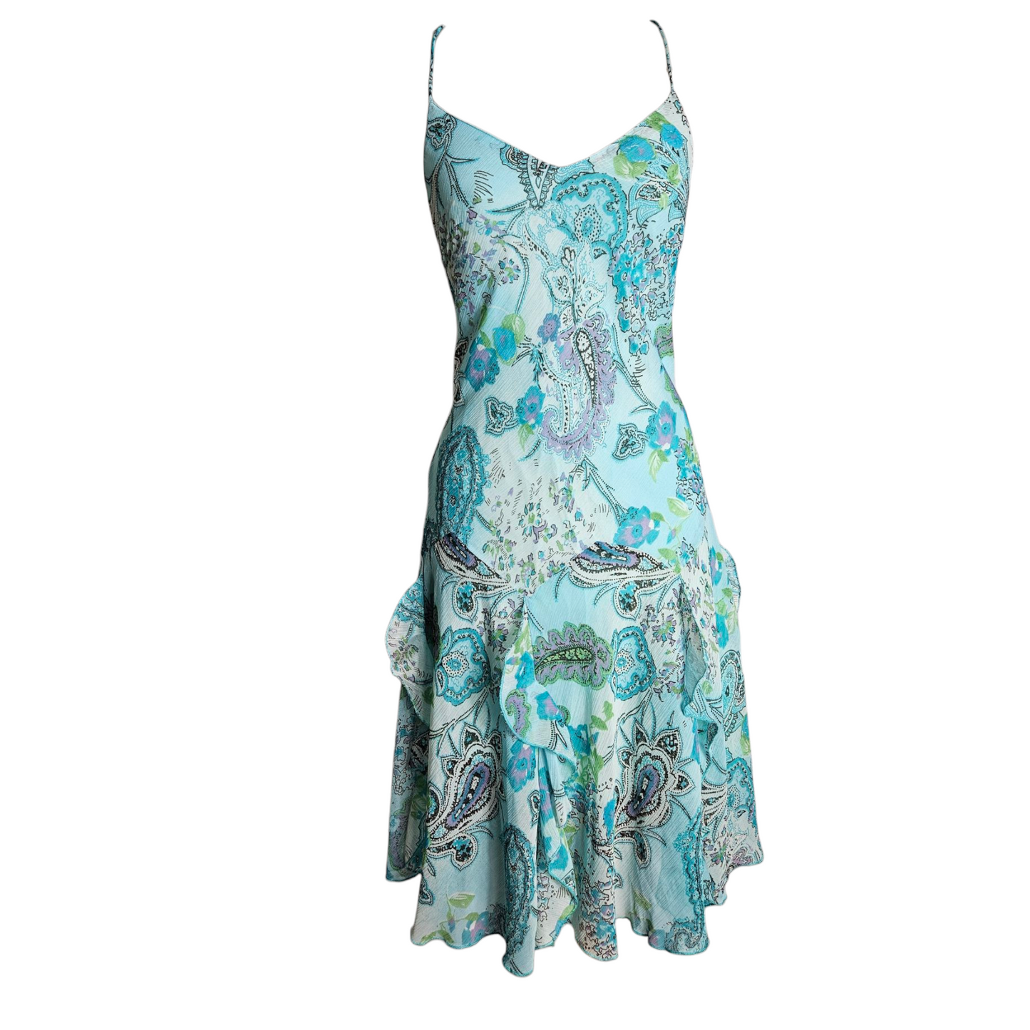 Robe en voile bleue