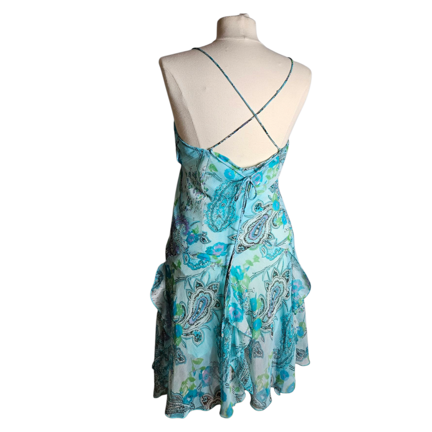 Robe en voile bleue