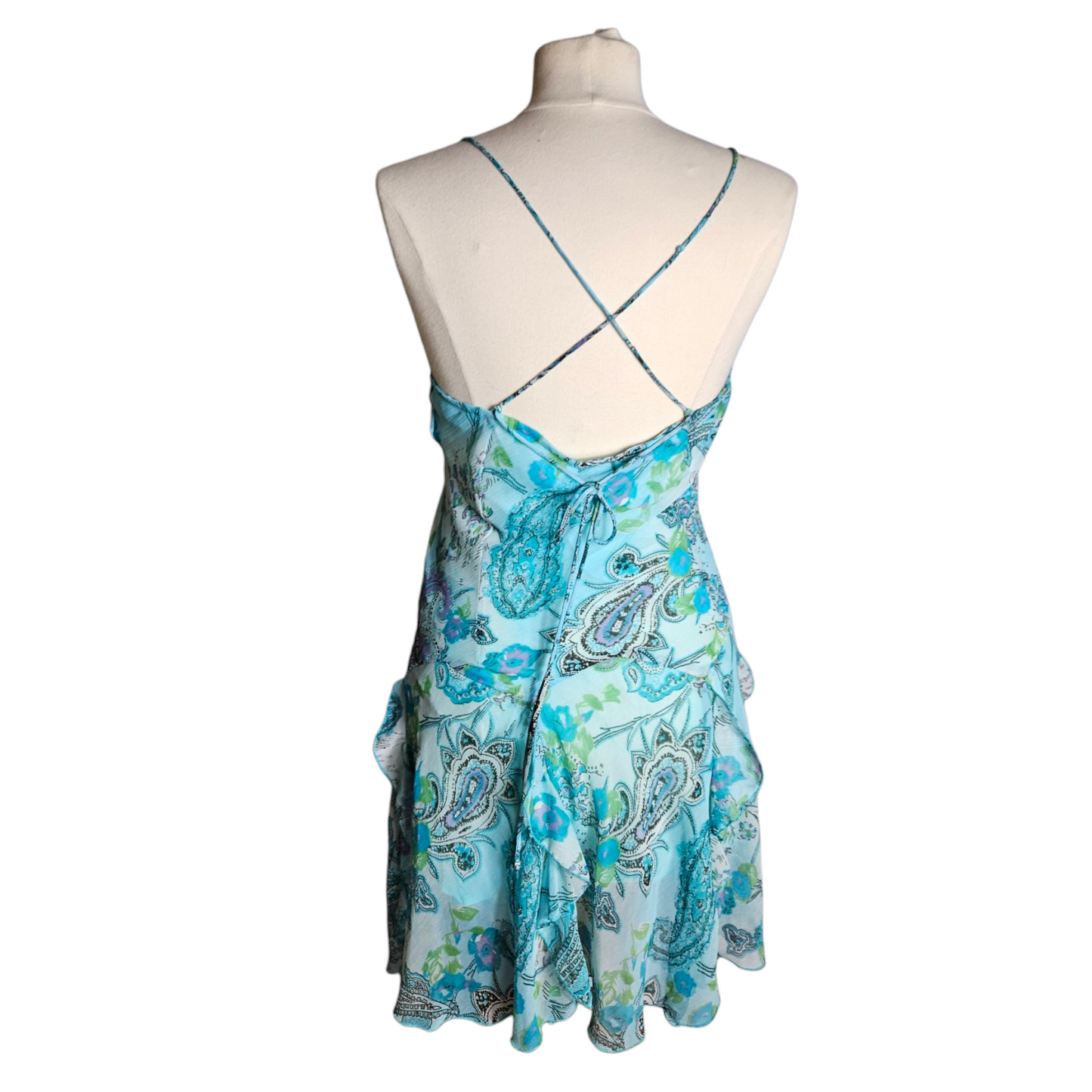 Robe en voile bleue
