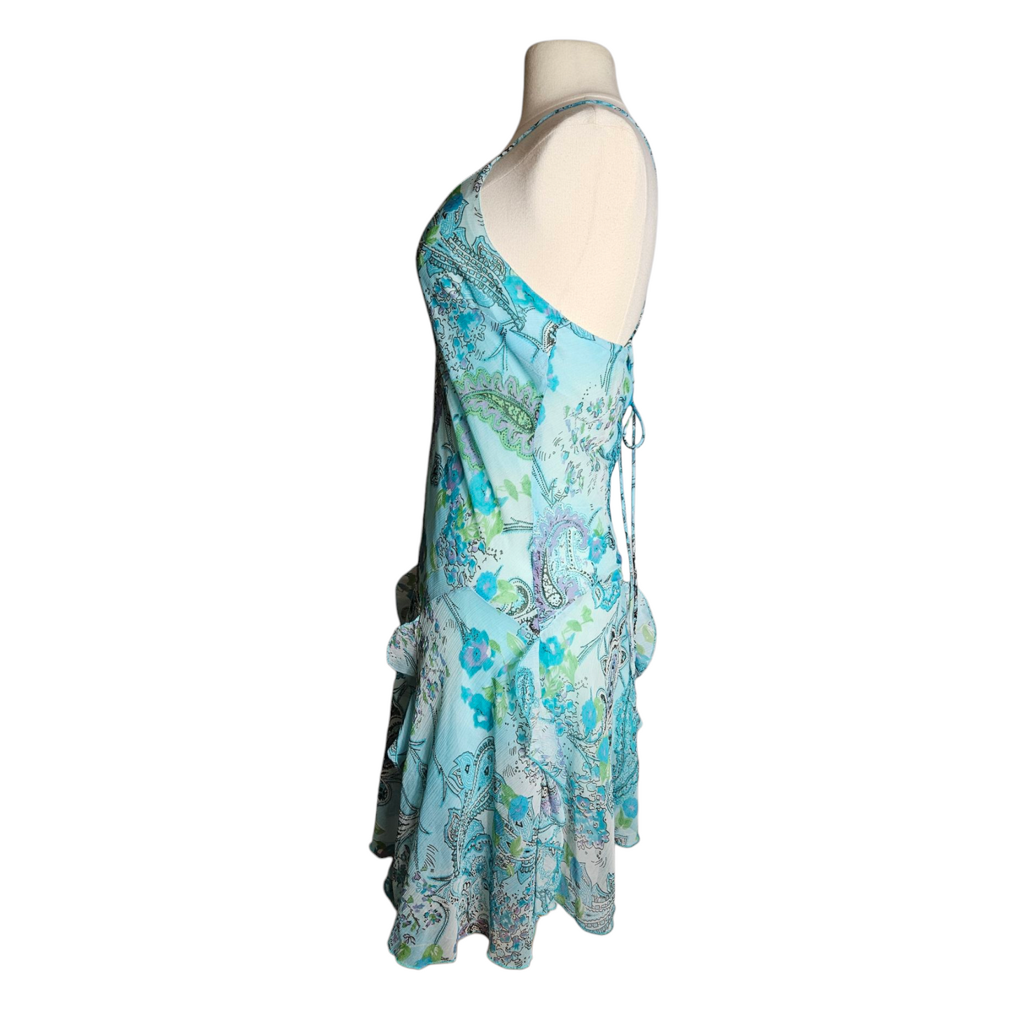 Robe en voile bleue