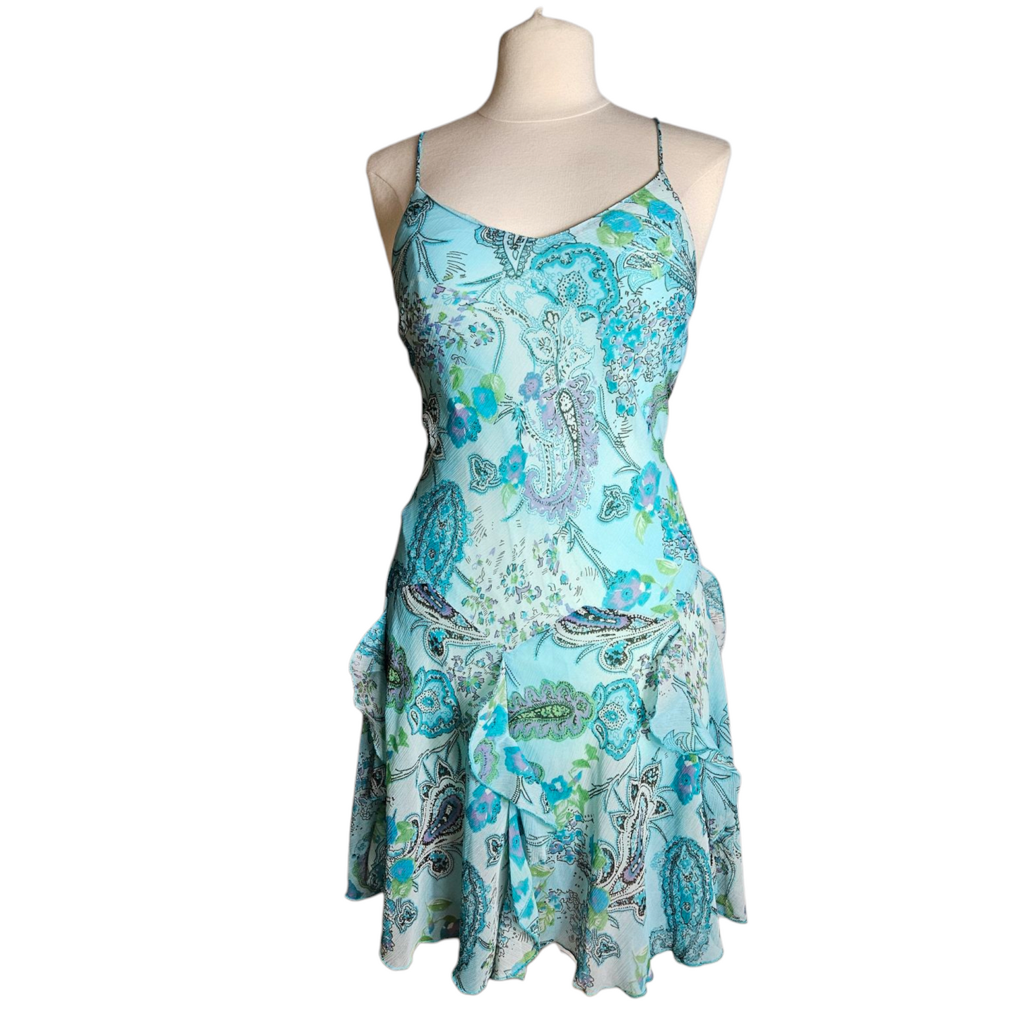 Robe en voile bleue