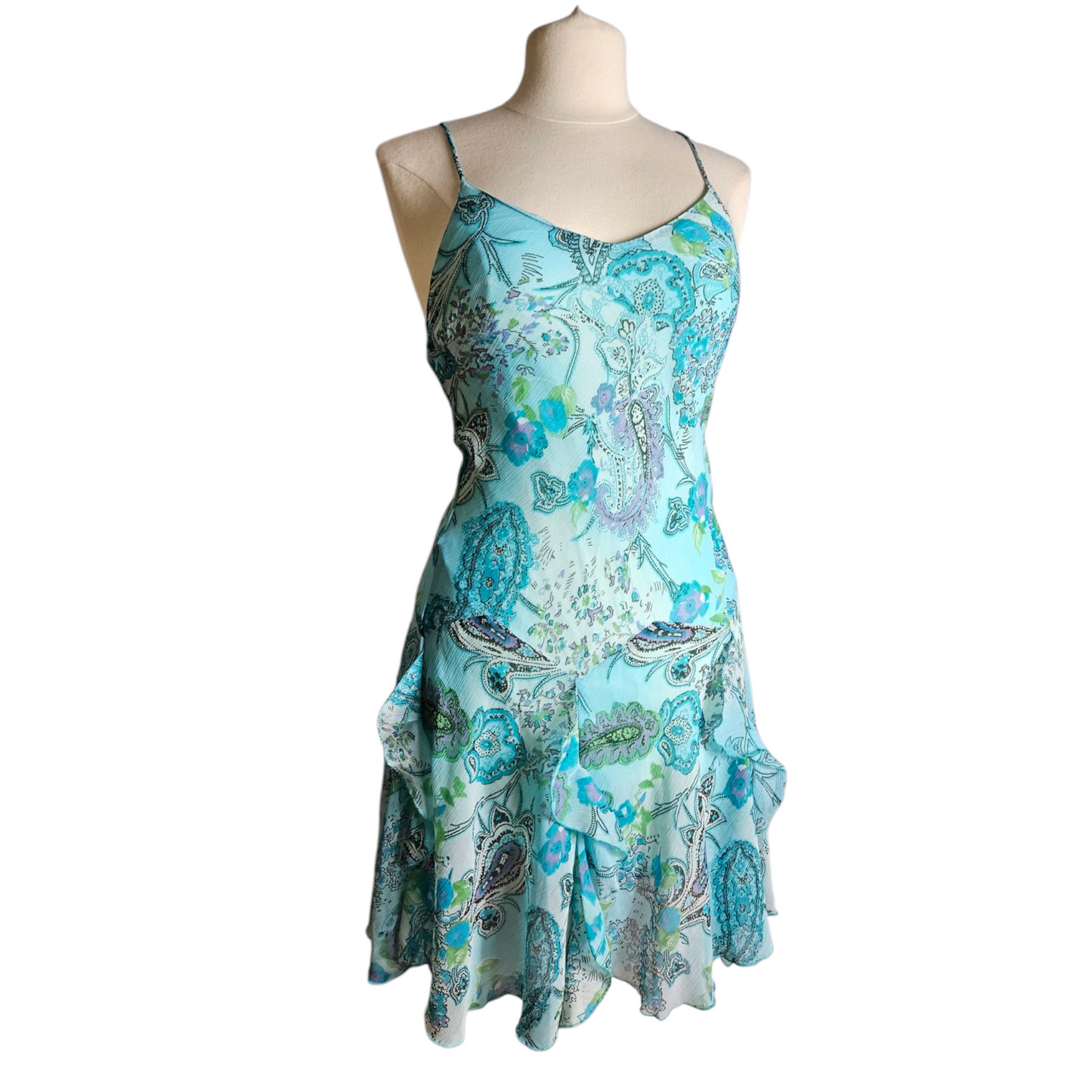 Robe en voile bleue