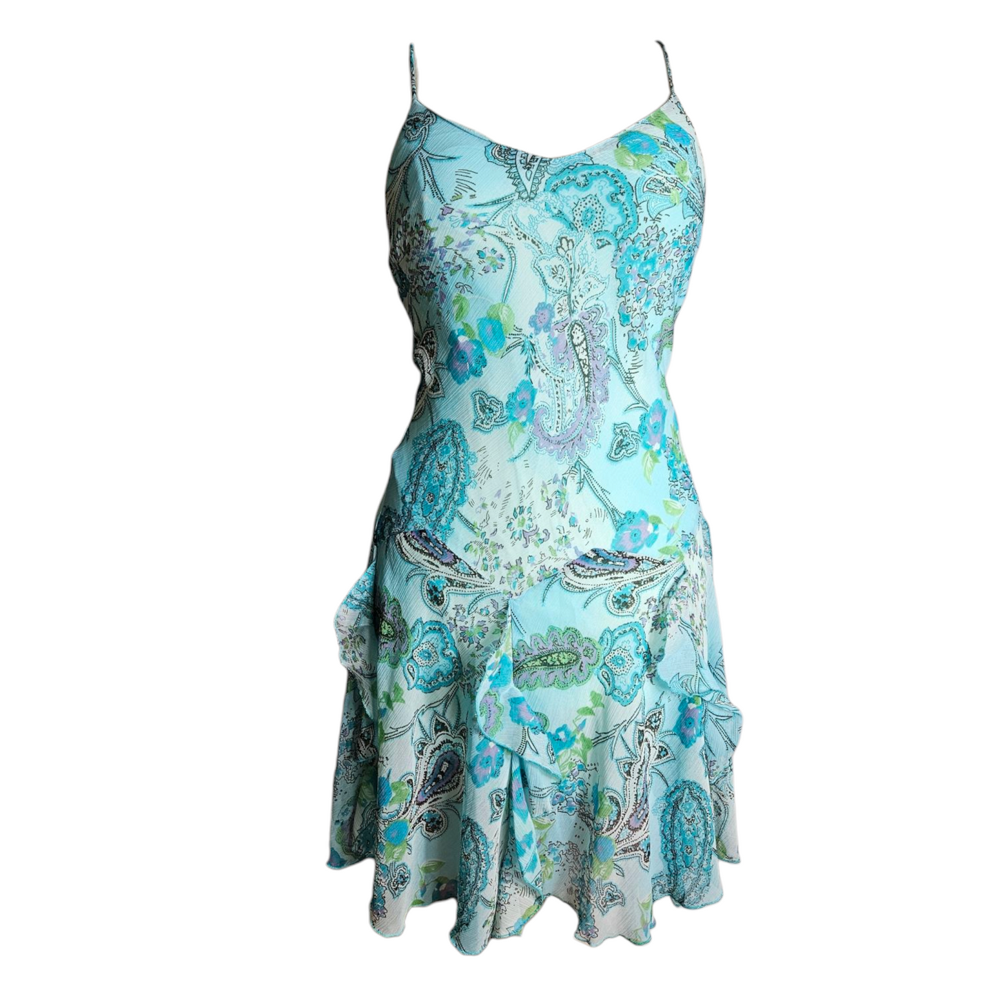 Robe en voile bleue