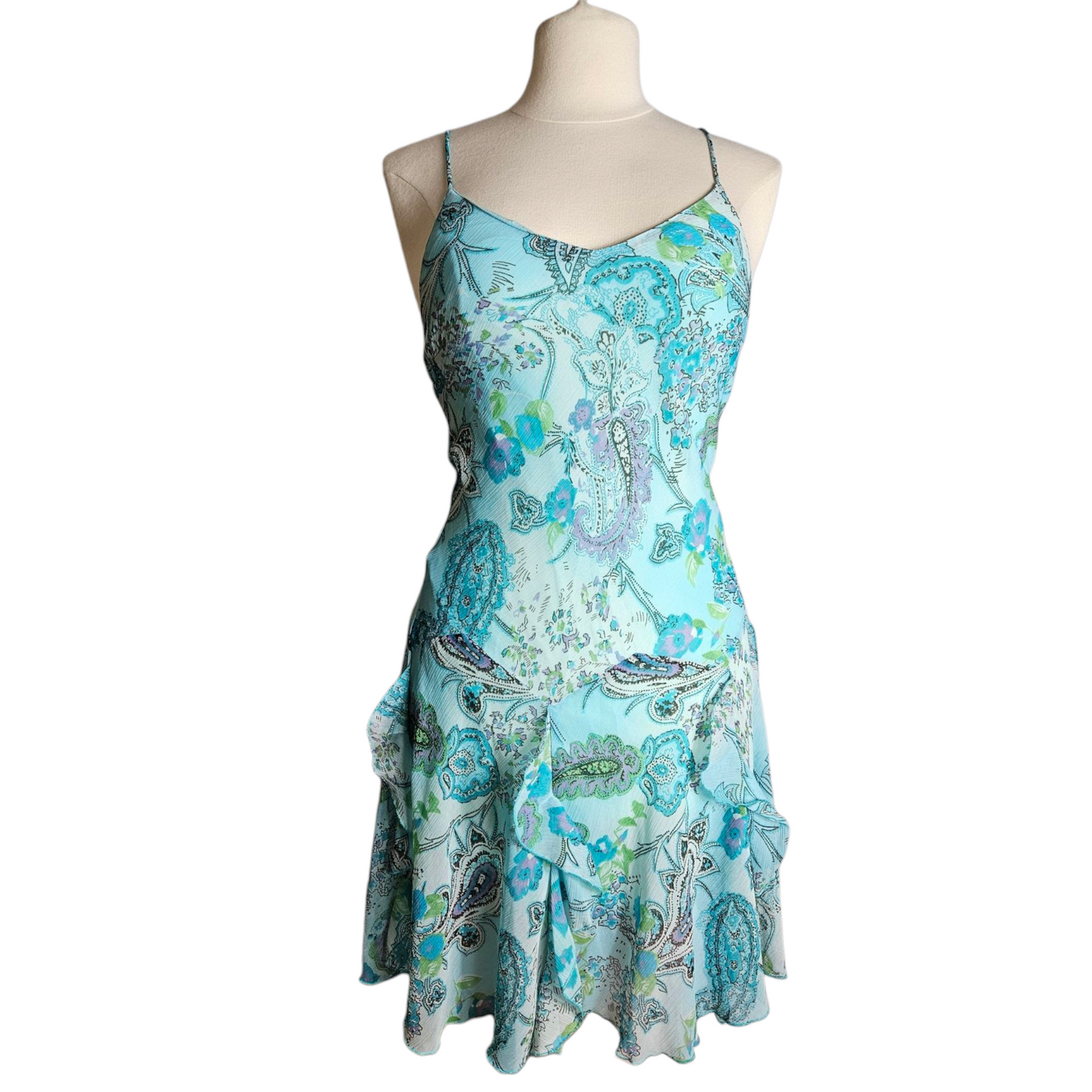 Robe en voile bleue